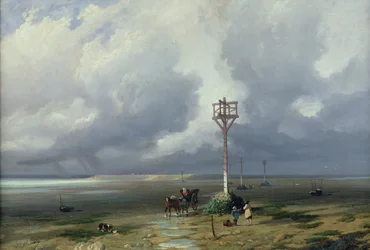 Der Passage du Gois bei Noirmoutier, 1859